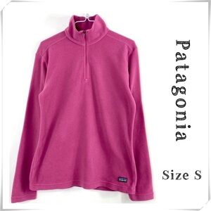 PATAGONIA Half Zip Fleece Long-Sleeve Sweater Top in Pink